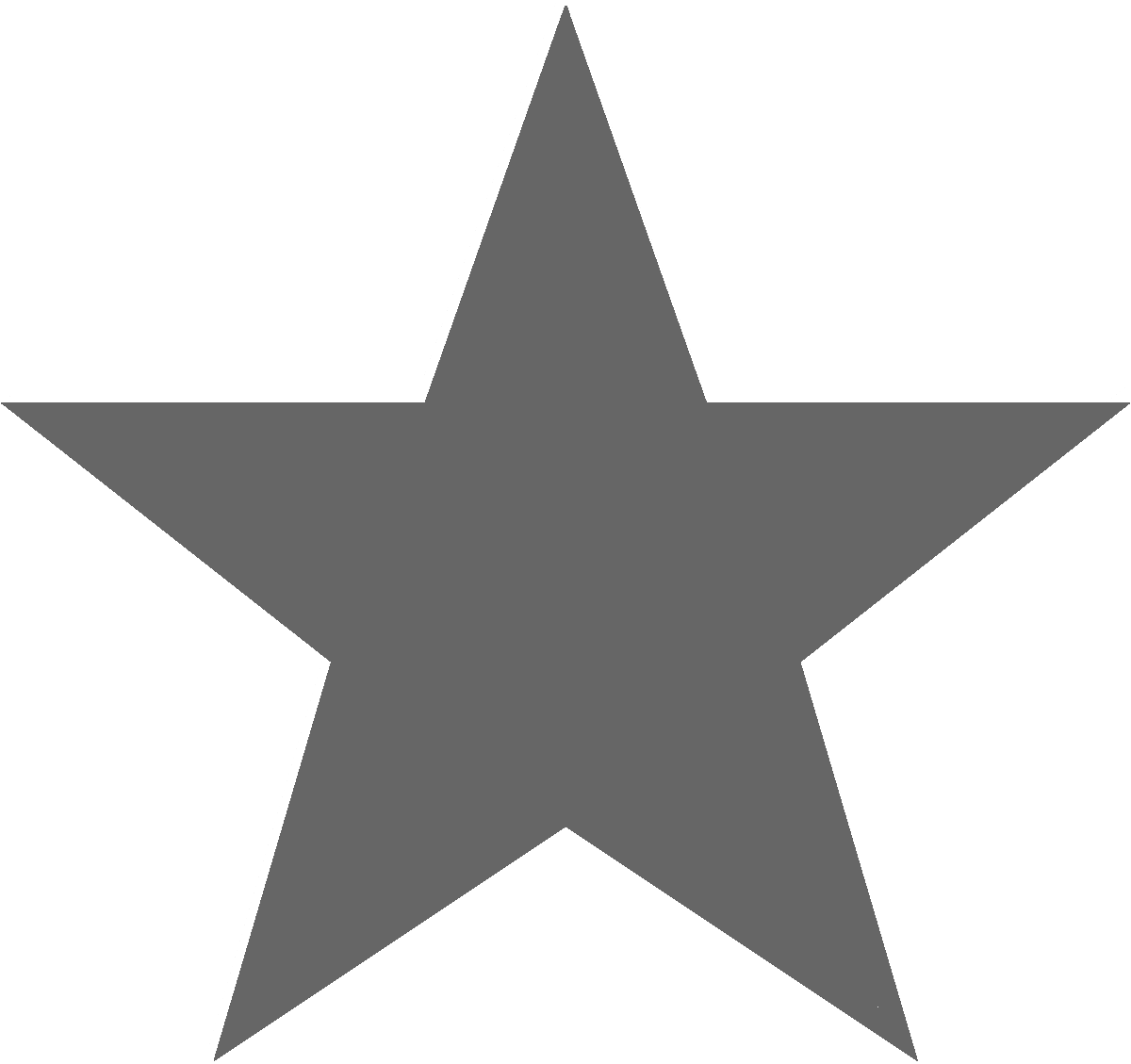 Dark Gray Five-pointed Star