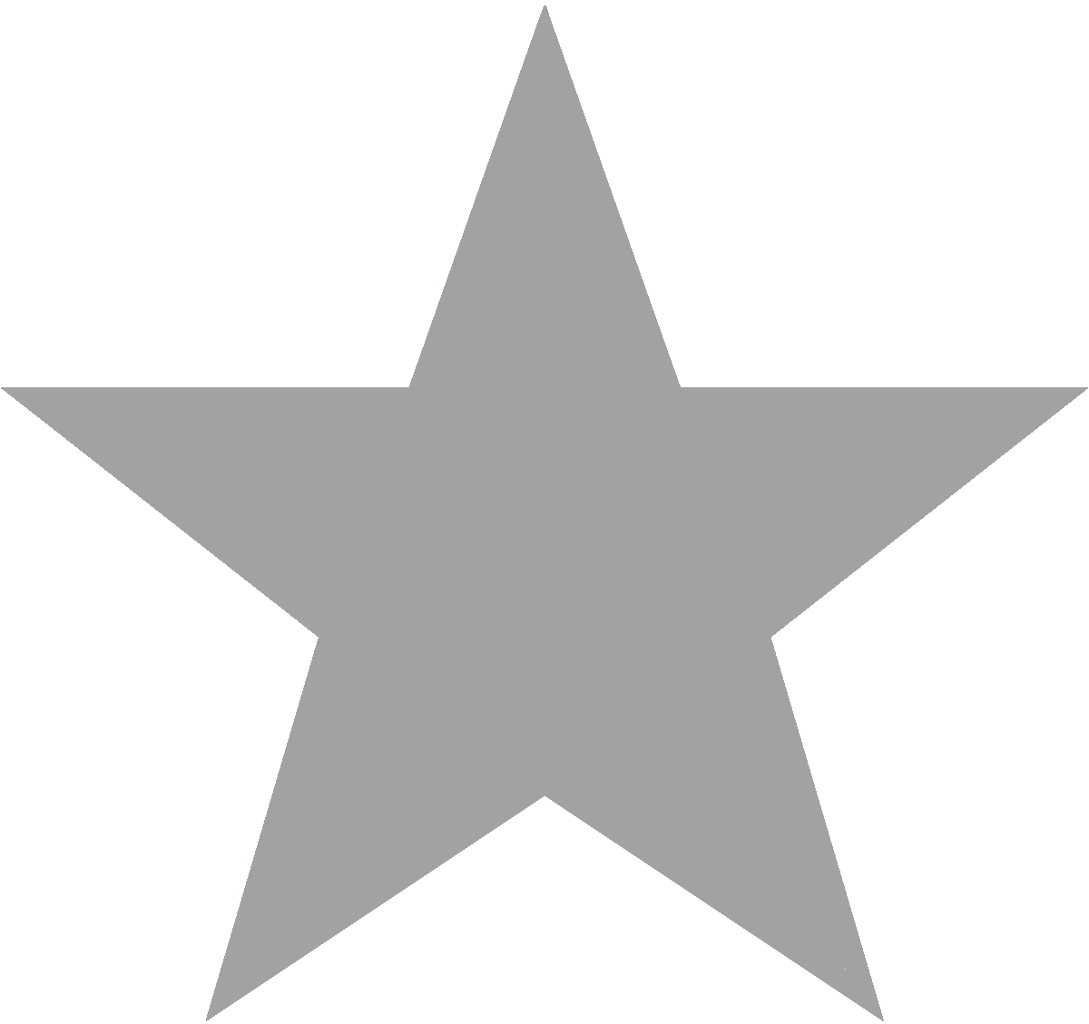 Gray Five-pointed Star