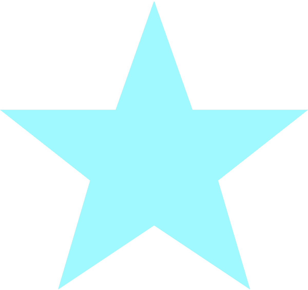 Ice Blue Five-pointed Star