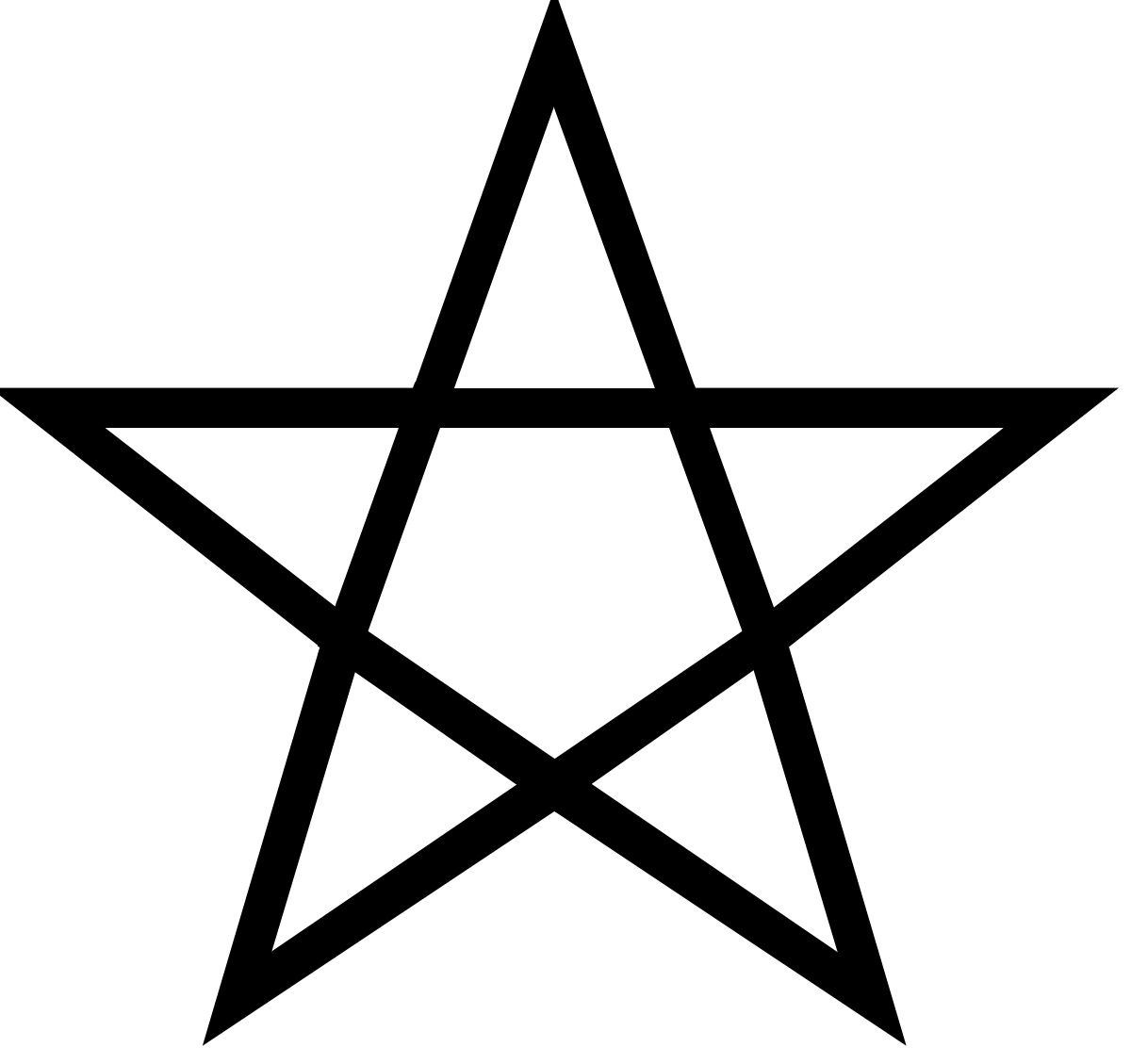 Black Five-pointed Star Frame
